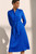 Remington Dress Azure Blue Stretch Jacquard