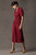 Rossini Dress Pomegranate Red Wool Crepe