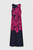 Fiora Maxi Dress Navy And Cerise Pink Silk