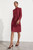Farringdon Dress Cranberry Red Wool Crepe Farringdon Dress Cranberry Red Wool Crepe