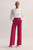 Adelaide Wide-Leg Trousers Fuchsia Pink Sculpt Stretch Crepe