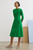 Verana Dress Emerald Green Stretch Wool Crepe