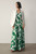 Almeria Maxi Dress Ivory And Vivid Green Cotton
