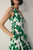 Almeria Maxi Dress Ivory And Vivid Green Cotton