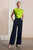 Skye Top Vivid Lime Green Satin