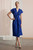 Laramie Midi Dress Electric Blue Linen Cotton