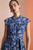 Mirabello Dress Navy And Ivory Silk Made With Liberty Fabric