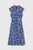 Mirabello Dress Navy And Ivory Silk Made With Liberty Fabric
