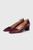 Saturnia Lizard-Embossed Leather Heels 45 Burgundy Saturnia Lizard-Embossed Leather Heels 45 Burgundy