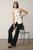 Clever Crepe Lexington Flared Trousers Black