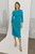 Maybury Dress Vivid Turquoise Sculpt Stretch Crepe