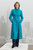 Belmore Coat Vivid Turquoise Wool Blend Twill