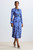 Rosaire Silk Dress Light Blue And Navy
