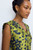 Valance Jacquard Dress Chartreuse And Navy