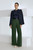 Rialto Wool Blend Wide-Leg Trousers Juniper Green