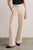 Clever Crepe Doppio Alzira Straight Flared Trousers Stone
