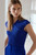 Elodie Sculpt Knit Top Vibrant Blue