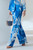 Adelaide Wide-Leg Silk Trousers Blue Peony