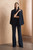 Clever Crepe Lexington Flared Trousers Navy Clever Crepe Lexington Flared Trousers Navy