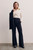 Clever Crepe Lexington Flared Trousers Navy