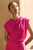 Skye Satin Blouse Bright Fuchsia