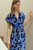 Laramie Crepe Dress Summer Blue And Navy Laramie Crepe Dress Summer Blue And Navy