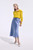 Belsito Satin Skirt Soft Steel Blue Belsito Satin Skirt Soft Steel Blue