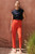 Tavira Sculpt Stretch Crepe Slim-Leg Trousers Summer Orange