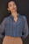 York Silk Chiffon Blouse Navy Multicolour