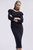 Luserna Sculpt Stretch Crepe Mid Sleeve Dress Navy