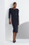 Luserna Sculpt Stretch Crepe Mid Sleeve Dress Navy