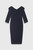 Luserna Sculpt Stretch Crepe Mid Sleeve Dress Navy