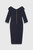Luserna Sculpt Stretch Crepe Mid Sleeve Dress Navy
