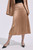 Clever Crepe Venezia Satin Skirt Light Camel