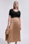 Clever Crepe Venezia Satin Skirt Light Camel Clever Crepe Venezia Satin Skirt Light Camel