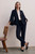 Clever Crepe Slim-Leg Trousers Navy