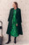 Rosaire Silk Dress Made With Liberty Fabric Green And Navy