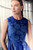 Adria Jacquard Gown Deep Cornflower Blue Adria Jacquard Gown Deep Cornflower Blue