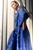 Adria Jacquard Gown Deep Cornflower Blue Adria Jacquard Gown Deep Cornflower Blue