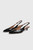 Piedmont Croc-Embossed Leather Heels 35 Black