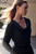 Delvino Stretch Silk Blouse Black Delvino Stretch Silk Blouse Black