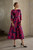 Adelfia Jacquard Midi Dress Fuschia And Navy Adelfia Jacquard Midi Dress Fuschia And Navy