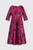 Adelfia Jacquard Midi Dress Fuschia And Navy Adelfia Jacquard Midi Dress Fuschia And Navy