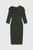 Iona Sculpt Stretch Crepe Dress Highland Green