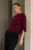 Ameria Velvet Lace Top Dark Crimson Ameria Velvet Lace Top Dark Crimson