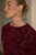 Ameria Velvet Lace Top Dark Crimson Ameria Velvet Lace Top Dark Crimson