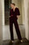 Langford Velvet Jumpsuit Dark Crimson
