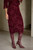 Kerrison Embroidered Velvet Skirt Dark Crimson Kerrison Embroidered Velvet Skirt Dark Crimson