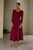 Palermo Pure Wool Double Crepe Dress Crimson