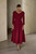 Palermo Pure Wool Double Crepe Dress Crimson Palermo Pure Wool Double Crepe Dress Crimson